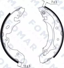 FOMAR FRICTION fo9025 -  Комплект тормозных колодок